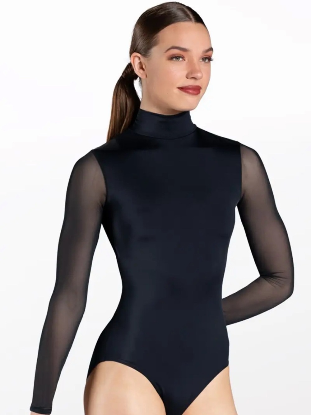 Balera Power Mesh Long Sleeve Leotard - IC, Black
